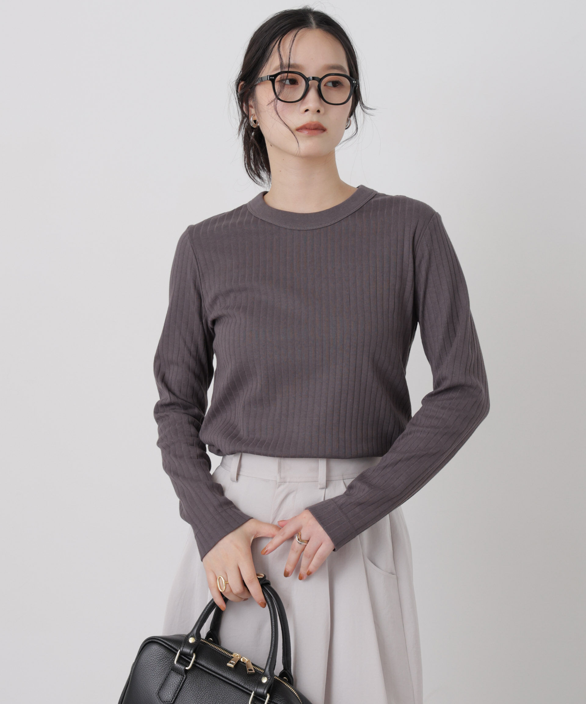 NANO universe「Anti Soaked(R) 汗染み防止リブロンT」|Tシャツ・カットソー|