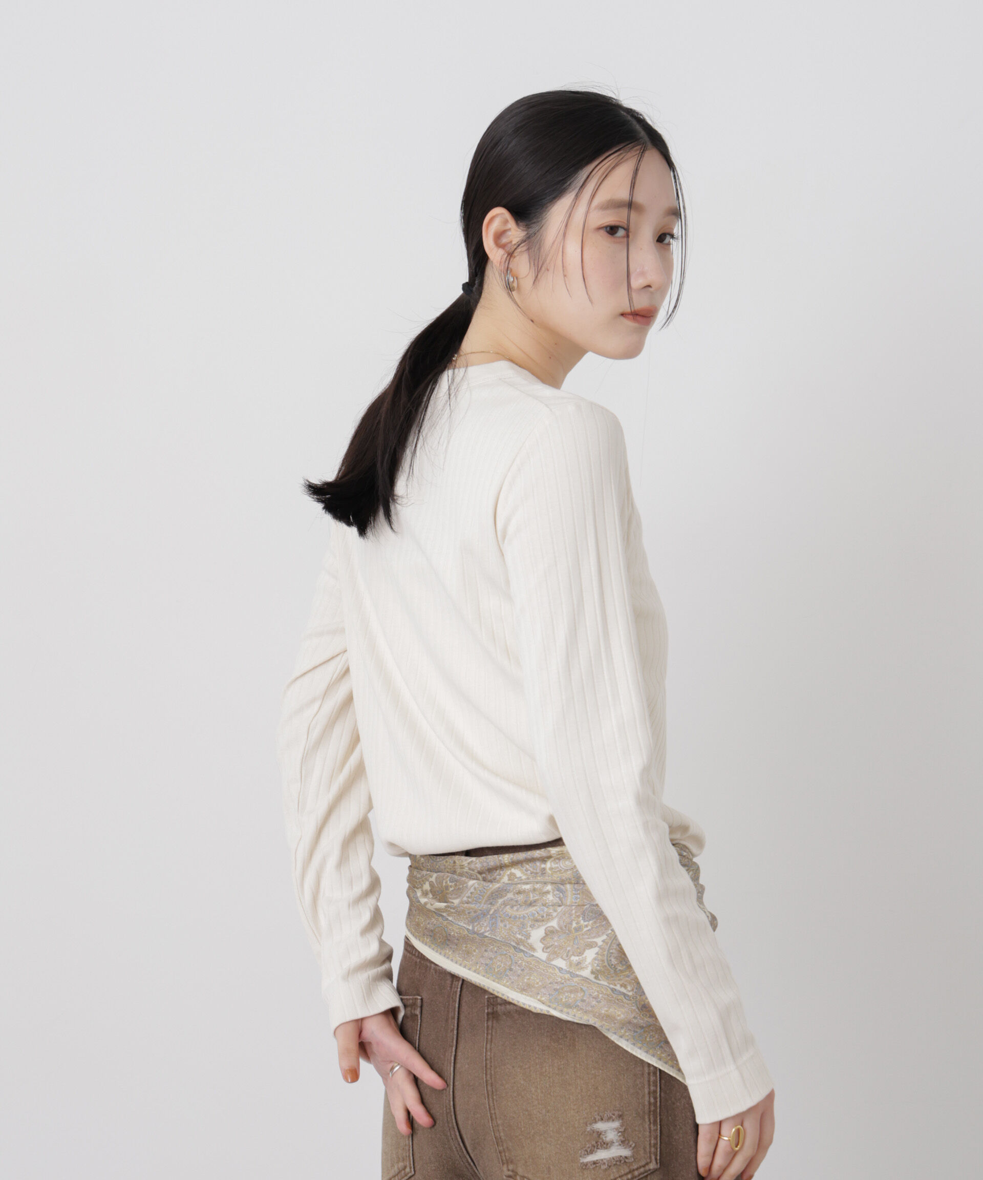NANO universe「Anti Soaked(R) 汗染み防止リブロンT」|Tシャツ・カットソー|