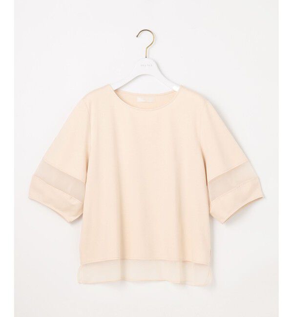 ANY SIS「【洗える】シアーコンビ プルオーバー」|Tシャツ・カットソー|