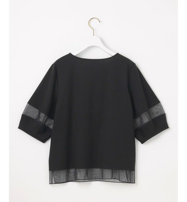 ANY SIS「【洗える】シアーコンビ プルオーバー」|Tシャツ・カットソー|