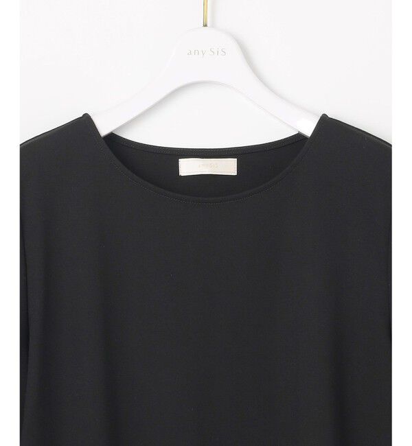 ANY SIS「【洗える】シアーコンビ プルオーバー」|Tシャツ・カットソー|