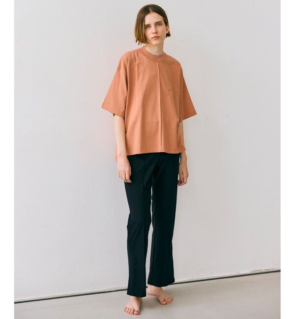 BEIGE,「【BEIGE,ecru/WEB限定・洗える】JERSEY STITCH / コットンハーフスリーブトップス」|Tシャツ・カットソー|