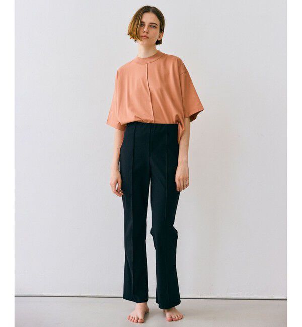 BEIGE,「【BEIGE,ecru/WEB限定・洗える】JERSEY STITCH / コットンハーフスリーブトップス」|Tシャツ・カットソー|