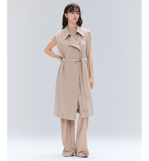BEIGE,「FLEUR / ラップデザインロングジレ」|ベスト・ジレ|