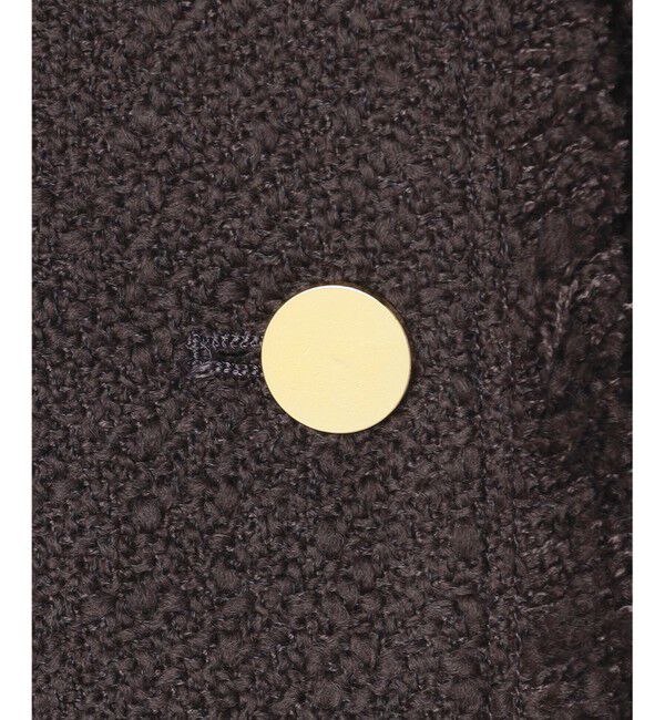 BEIGE,「【Oggi 10月号掲載】MULLIN / ウールツイードメタルボタンノーカラージャケット」|ノーカラージャケット|