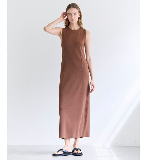 BEIGE,「【Oggi掲載】LABRADO / ダーツニット ロングワンピース」|ワンピース|