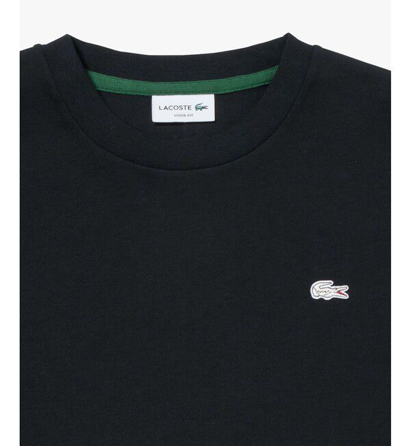 LACOSTE「ヘビーウェイト スリーブプリント ロングリブスリーブTシャツ」|Tシャツ・カットソー|