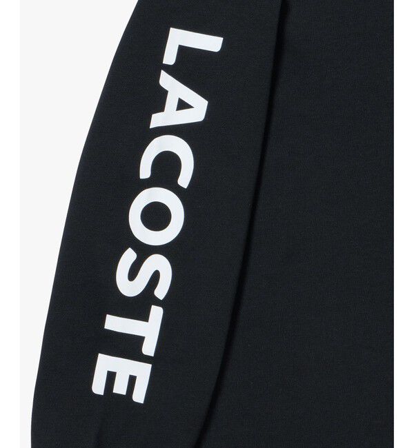 LACOSTE「ヘビーウェイト スリーブプリント ロングリブスリーブTシャツ」|Tシャツ・カットソー|