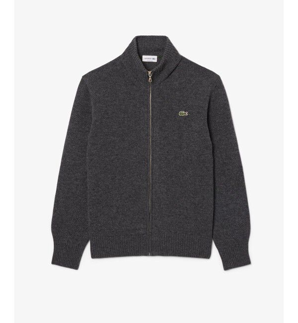 LACOSTE「ハイネックフルジップ ウールニットセーター / ドライバーズニット」|ニット・セーター|