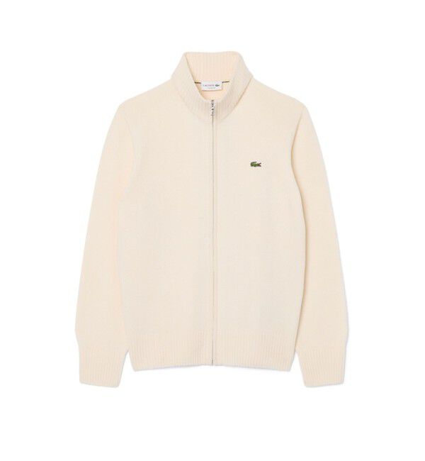LACOSTE「ハイネックフルジップ ウールニットセーター / ドライバーズニット」|ニット・セーター|