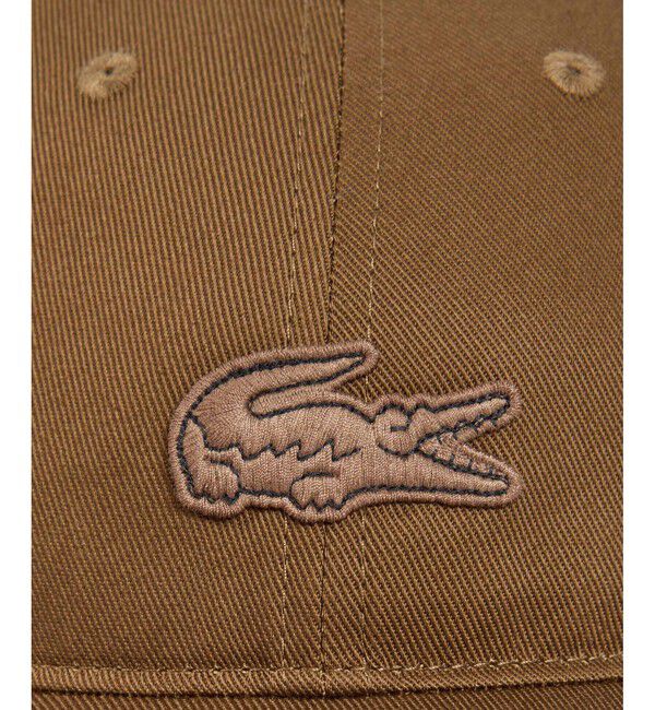 LACOSTE「ワントーンワニロゴツイルキャップ」|キャップ・キャスケット|