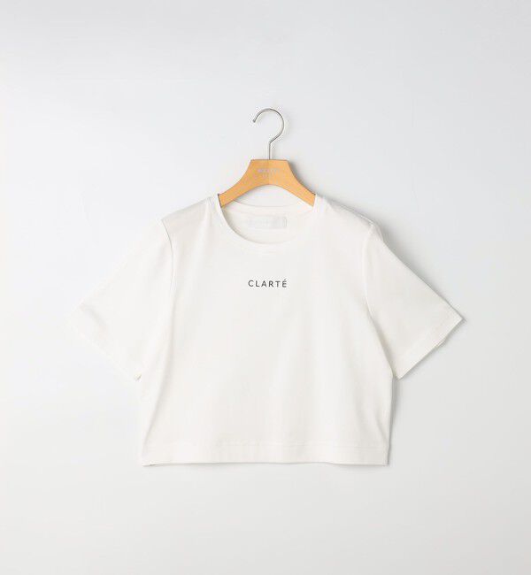 NOLLEY'S sophi「《撥水/汗染み軽減》ショート丈ロゴTシャツ」|Tシャツ・カットソー|