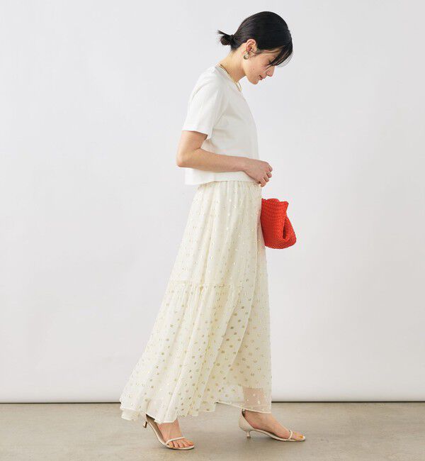 NOLLEY'S sophi「《撥水/汗染み軽減》ショート丈ロゴTシャツ」|Tシャツ・カットソー|