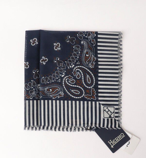 NOLLEY'S goodman「《HERNO》PAISLEY PRINT SCARF ペイズリープリント コットンスカーフ 26SS」|バンダナ・スカーフ|