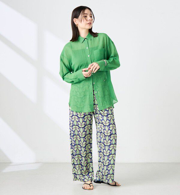 NOLLEY'S「ウォッシャブルキャッチワッシャーシアーシャツ」|シャツ・ブラウス|