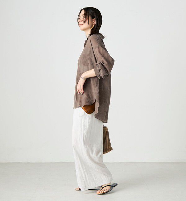 NOLLEY'S「ウォッシャブルキャッチワッシャーシアーシャツ」|シャツ・ブラウス|
