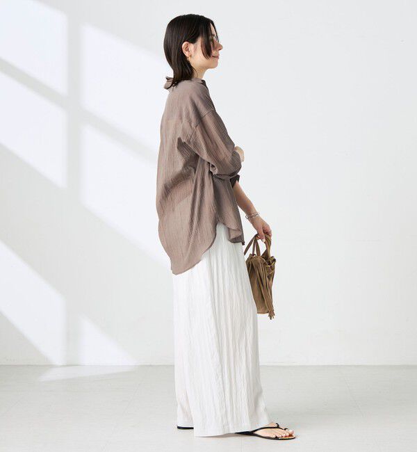 NOLLEY'S「ウォッシャブルキャッチワッシャーシアーシャツ」|シャツ・ブラウス|