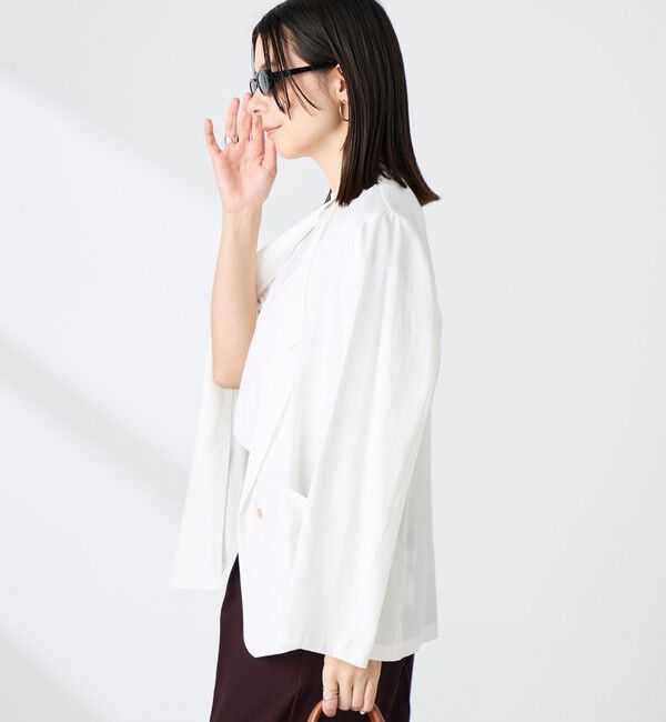 NOLLEY'S sophi「【BECシリーズ】ウォッシャブルリネナチュールシアージャケット」|テーラードジャケット|