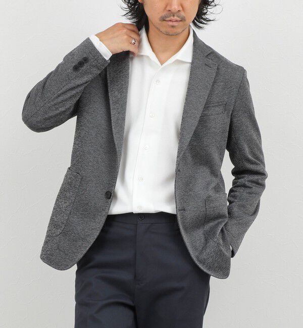 NOLLEY'S goodman「《ビジカジ対応》ケーブルニットシャツ イタリアンカラー 26AW」|シャツ・ブラウス|