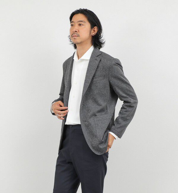 NOLLEY'S goodman「《ビジカジ対応》ケーブルニットシャツ イタリアンカラー 26AW」|シャツ・ブラウス|
