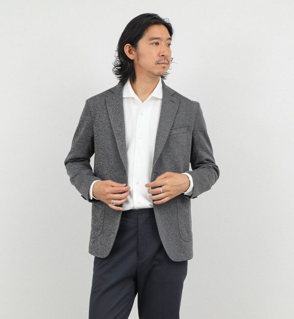 NOLLEY'S goodman「《ビジカジ対応》ケーブルニットシャツ イタリアンカラー 26AW」|シャツ・ブラウス|