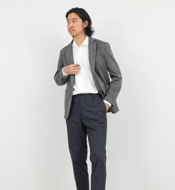NOLLEY'S goodman「《ビジカジ対応》ケーブルニットシャツ イタリアンカラー 26AW」|シャツ・ブラウス|