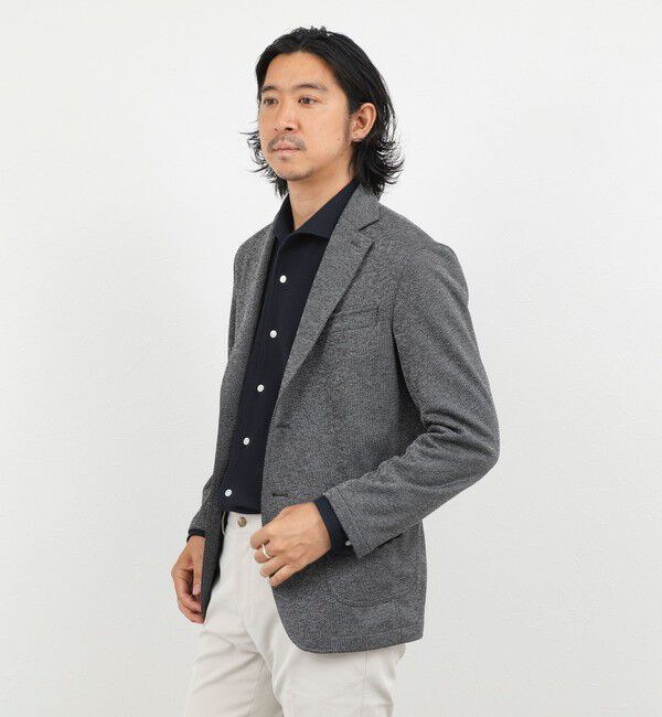 NOLLEY'S goodman「《ビジカジ対応》ケーブルニットシャツ イタリアンカラー 26AW」|シャツ・ブラウス|