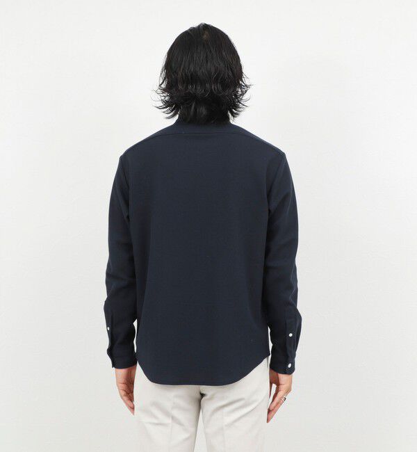 NOLLEY'S goodman「《ビジカジ対応》ケーブルニットシャツ イタリアンカラー 26AW」|シャツ・ブラウス|