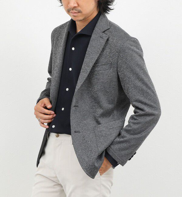 NOLLEY'S goodman「《ビジカジ対応》ケーブルニットシャツ イタリアンカラー 26AW」|シャツ・ブラウス|