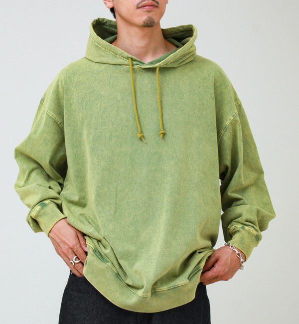 GLOSTER「【ロンT以上、パーカー未満】ケミカル加工 フードロンT」|パーカー|