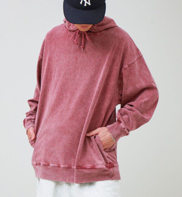 GLOSTER「【ロンT以上、パーカー未満】ケミカル加工 フードロンT」|パーカー|