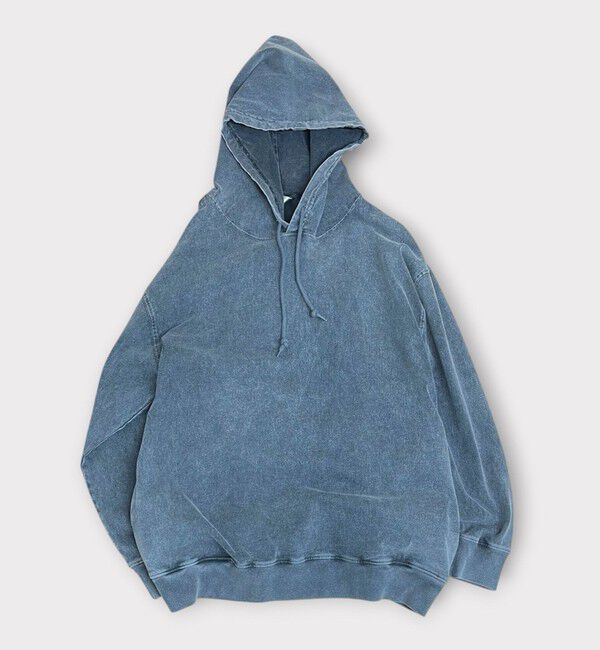 GLOSTER「【ロンT以上、パーカー未満】ケミカル加工 フードロンT」|パーカー|ブラック