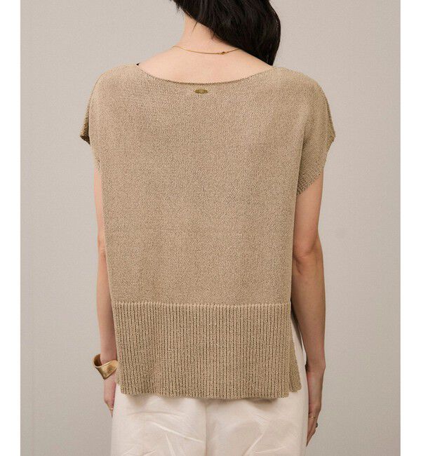 SALON adam et rope'「ペーパーヤーンフレンチスリーブプルオーバー［手洗い可/和紙素材］」|Tシャツ・カットソー|