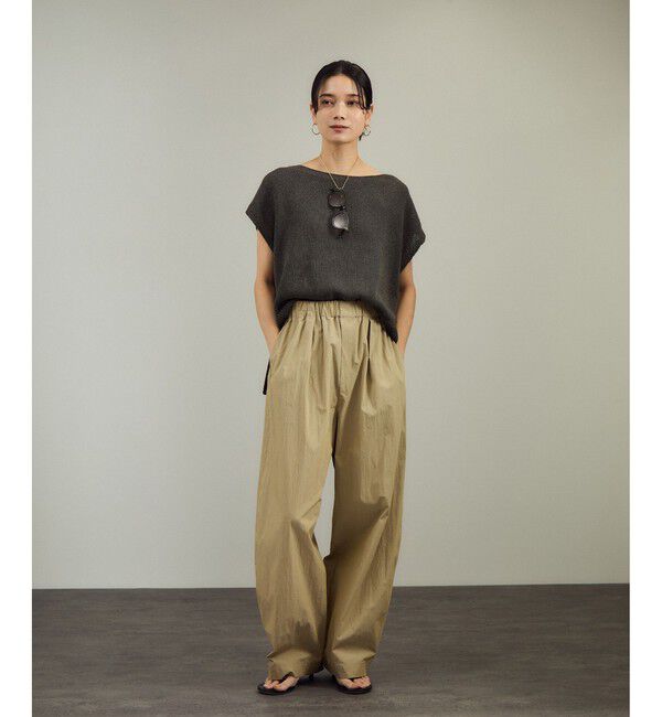 SALON adam et rope'「ペーパーヤーンフレンチスリーブプルオーバー［手洗い可/和紙素材］」|Tシャツ・カットソー|