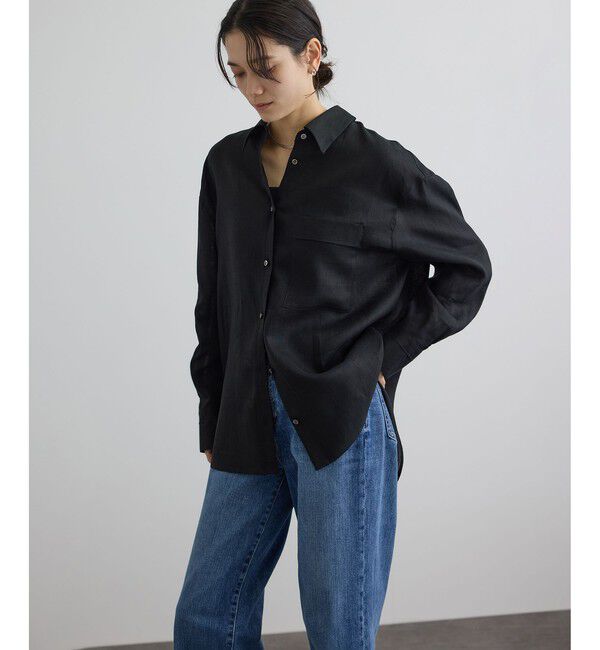 SALON adam et rope'「リネンオーバーシャツ / GENTLE LINEN」|シャツ・ブラウス|