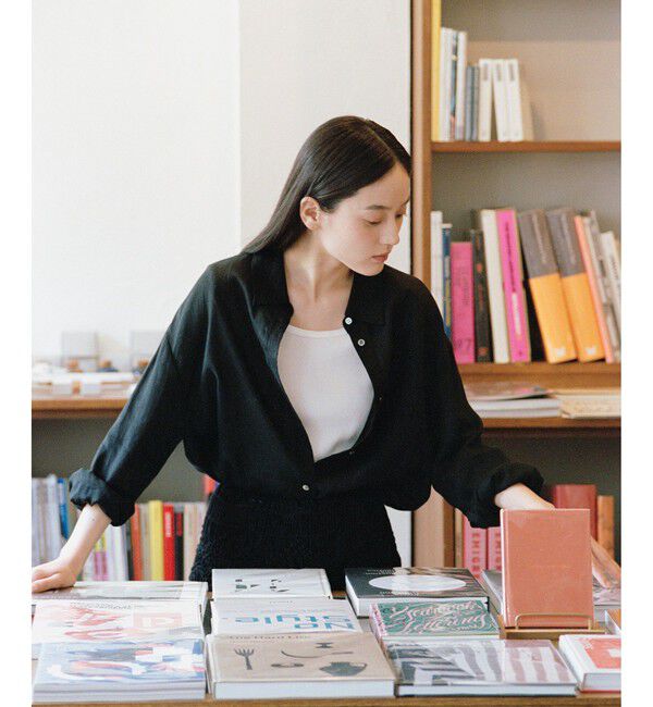 SALON adam et rope'「リネンオーバーシャツ / GENTLE LINEN」|シャツ・ブラウス|