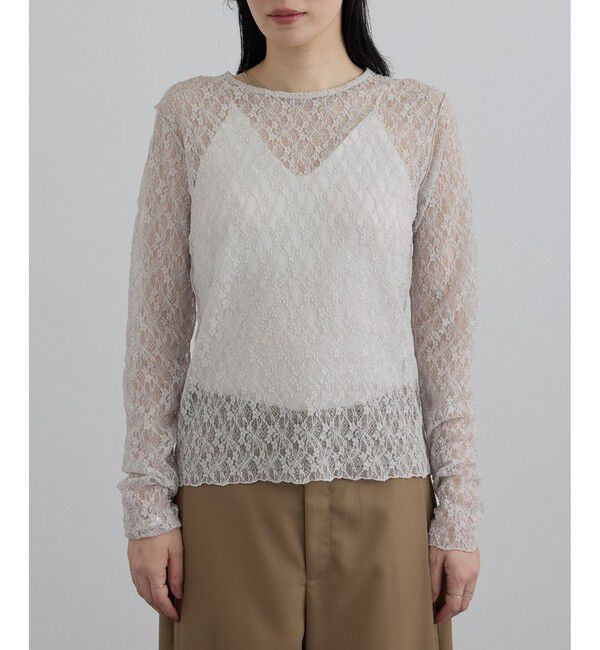 SALON adam et rope'「シアーストレッチレースプルオーバー」|Tシャツ・カットソー|
