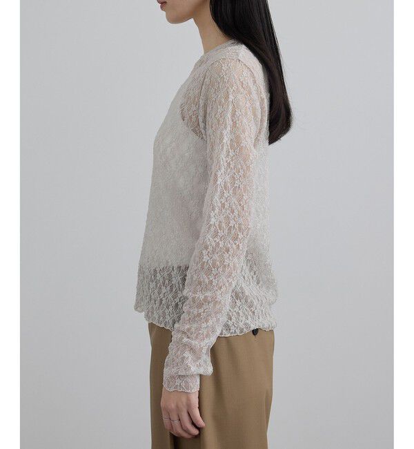 SALON adam et rope'「シアーストレッチレースプルオーバー」|Tシャツ・カットソー|