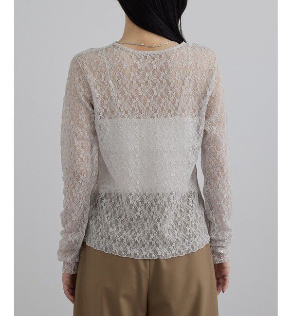 SALON adam et rope'「シアーストレッチレースプルオーバー」|Tシャツ・カットソー|