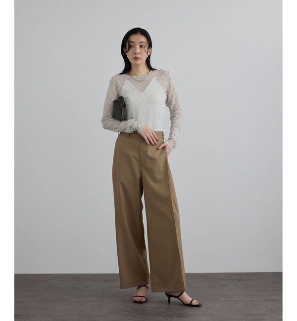 SALON adam et rope'「シアーストレッチレースプルオーバー」|Tシャツ・カットソー|