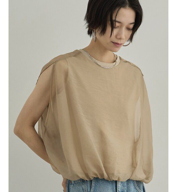 SALON adam et rope'「【WEB限定】シアーオーガンジーバルーンプルオーバー」|その他|