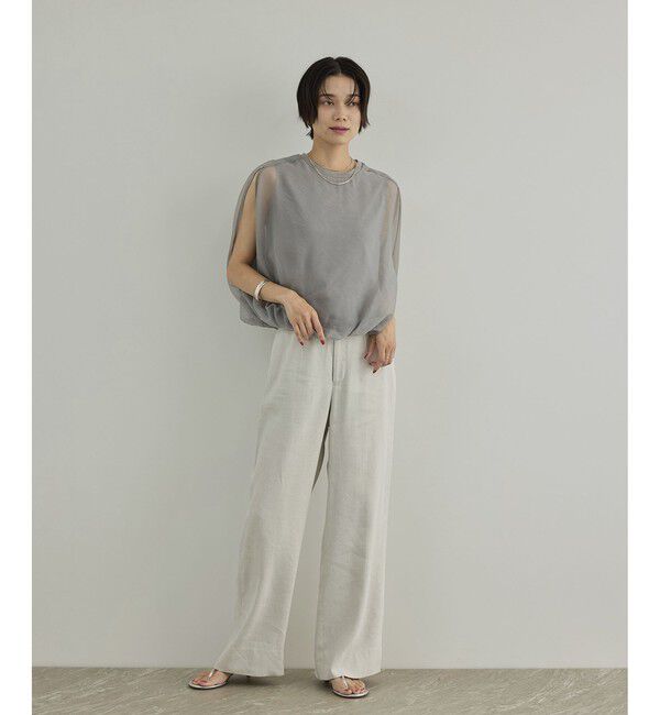 SALON adam et rope'「【WEB限定】シアーオーガンジーバルーンプルオーバー」|その他|