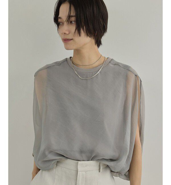 SALON adam et rope'「【WEB限定】シアーオーガンジーバルーンプルオーバー」|その他|