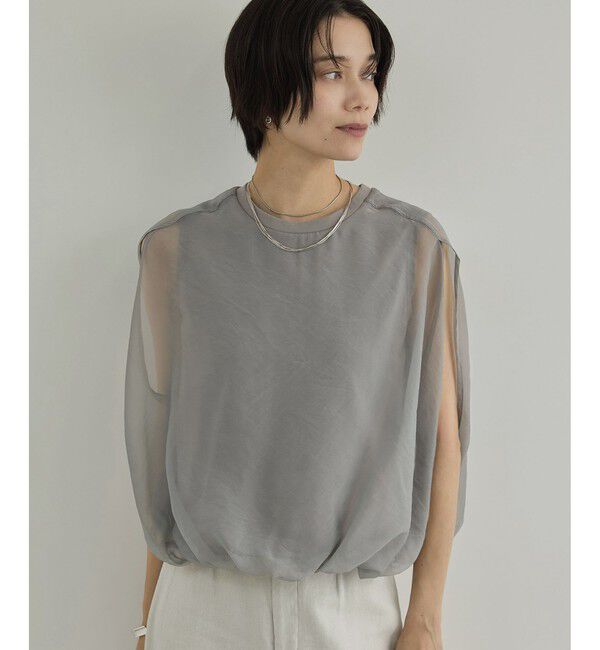 SALON adam et rope'「【WEB限定】シアーオーガンジーバルーンプルオーバー」|その他|