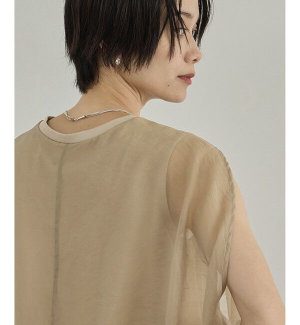 SALON adam et rope'「【WEB限定】シアーオーガンジーバルーンプルオーバー」|その他|ベージュ系(28)