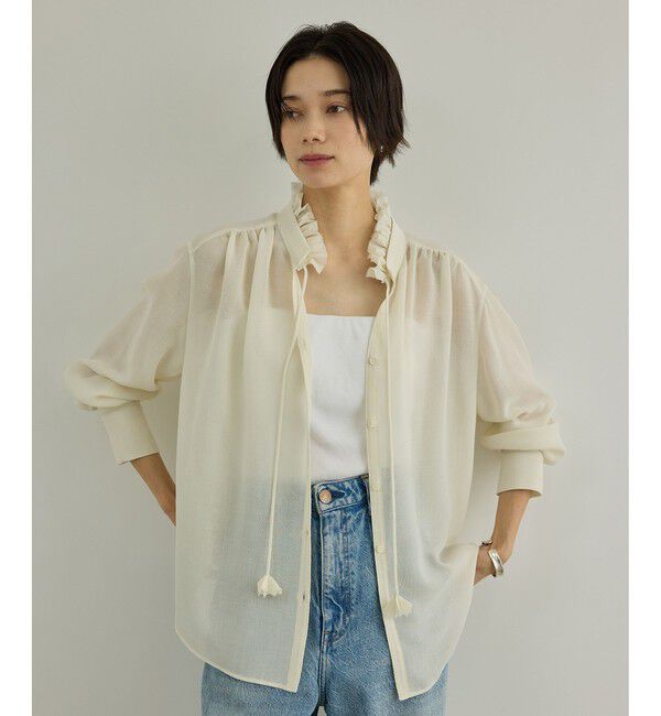 SALON adam et rope'「マルチWAYフリルカラーブラウス」|シャツ・ブラウス|