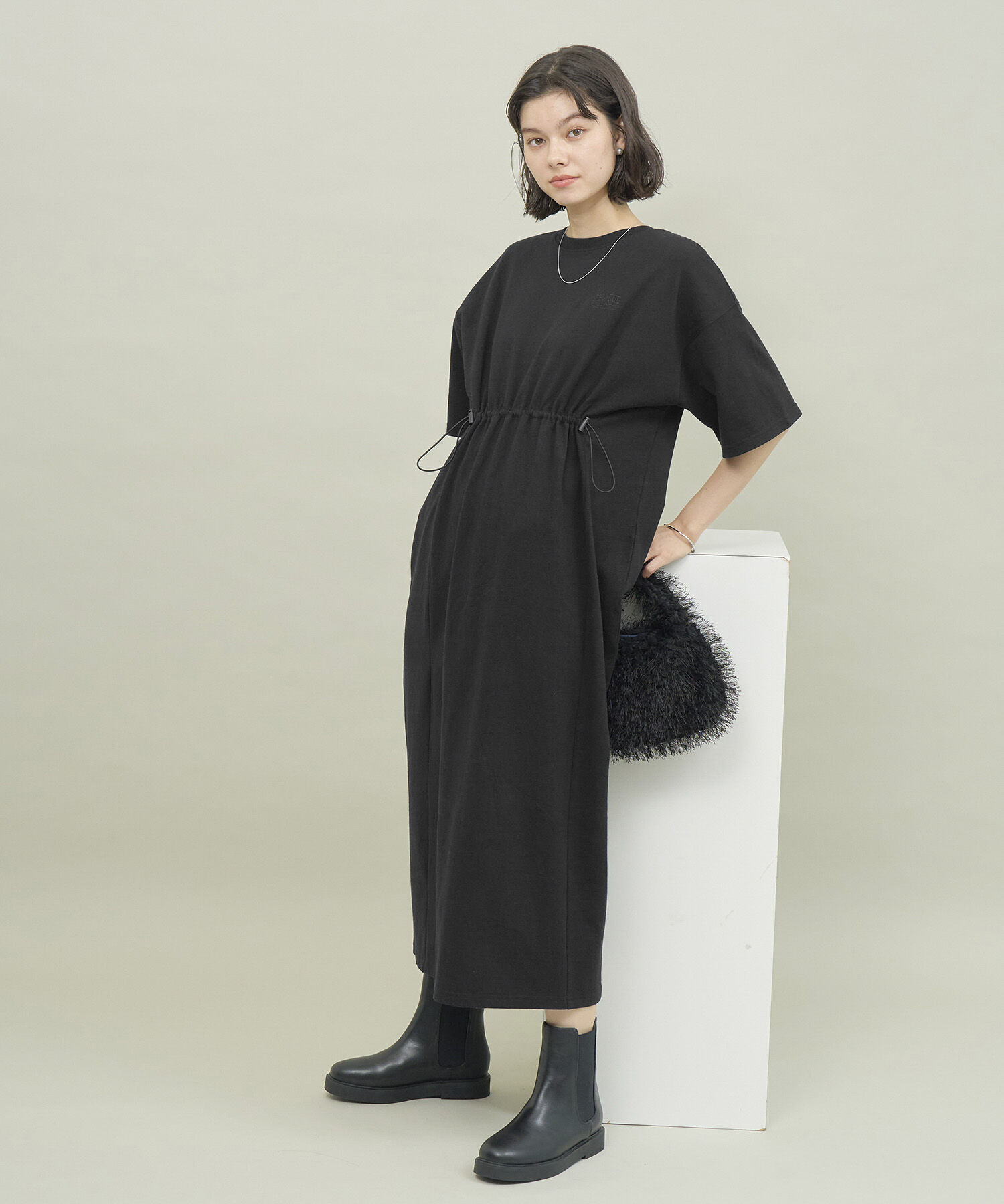 ROPE' PICNIC R「ウエストドロスト付きTワンピース」|ワンピース|