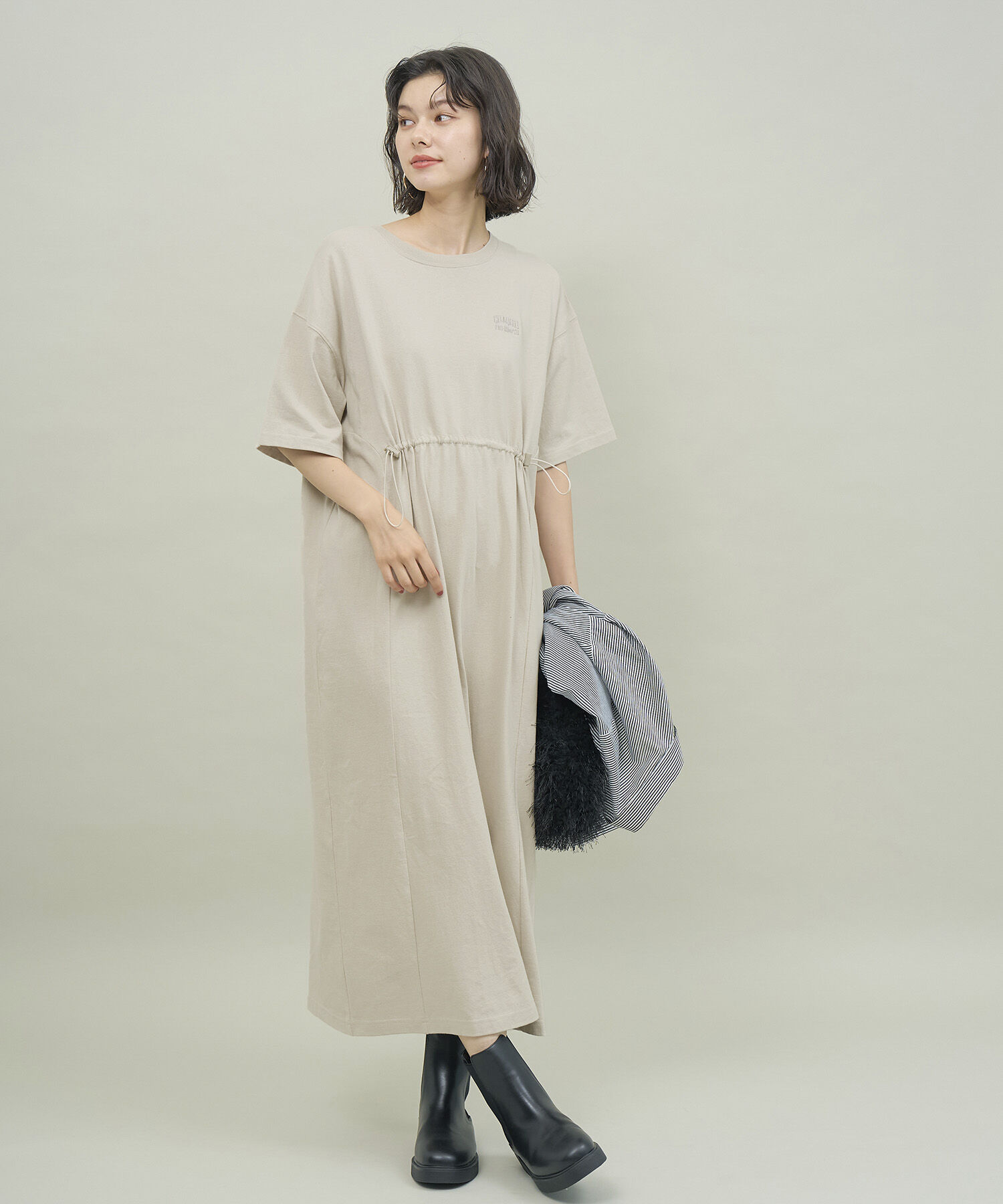 ROPE' PICNIC R「ウエストドロスト付きTワンピース」|ワンピース|