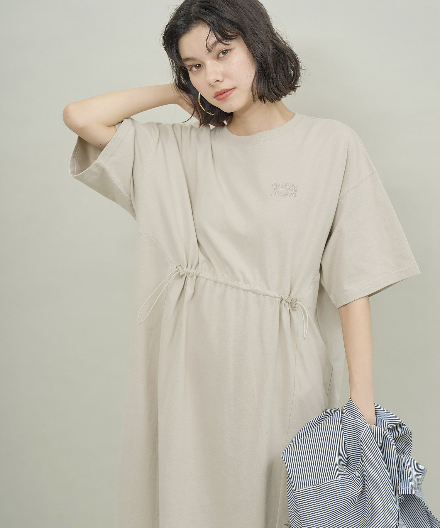 ROPE' PICNIC R「ウエストドロスト付きTワンピース」|ワンピース|