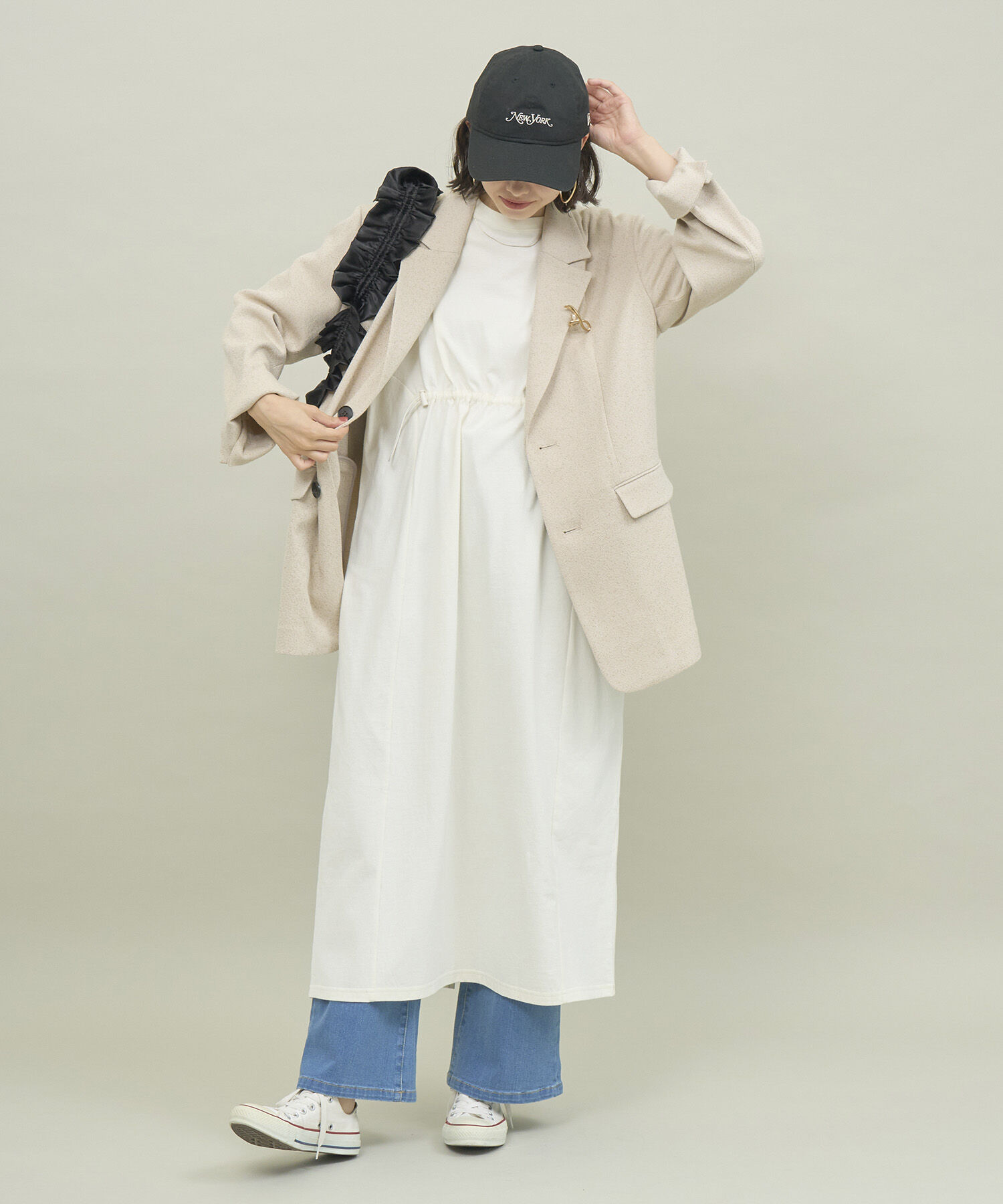 ROPE' PICNIC R「ウエストドロスト付きTワンピース」|ワンピース|
